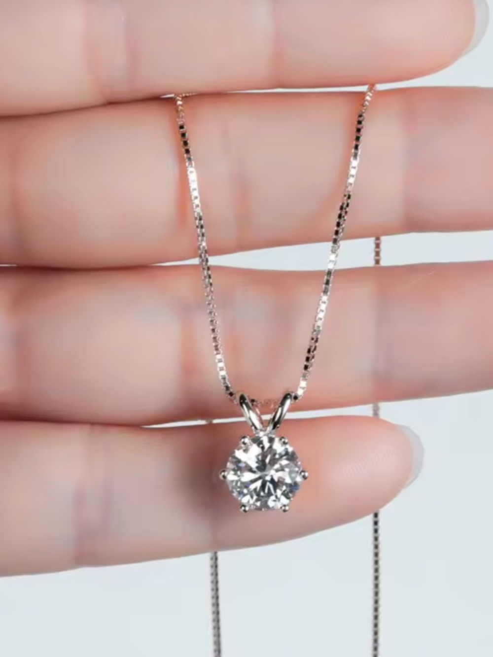 4CT Diamond 925 Necklace + Pendant GRA Certificate - Picture 4 of 9